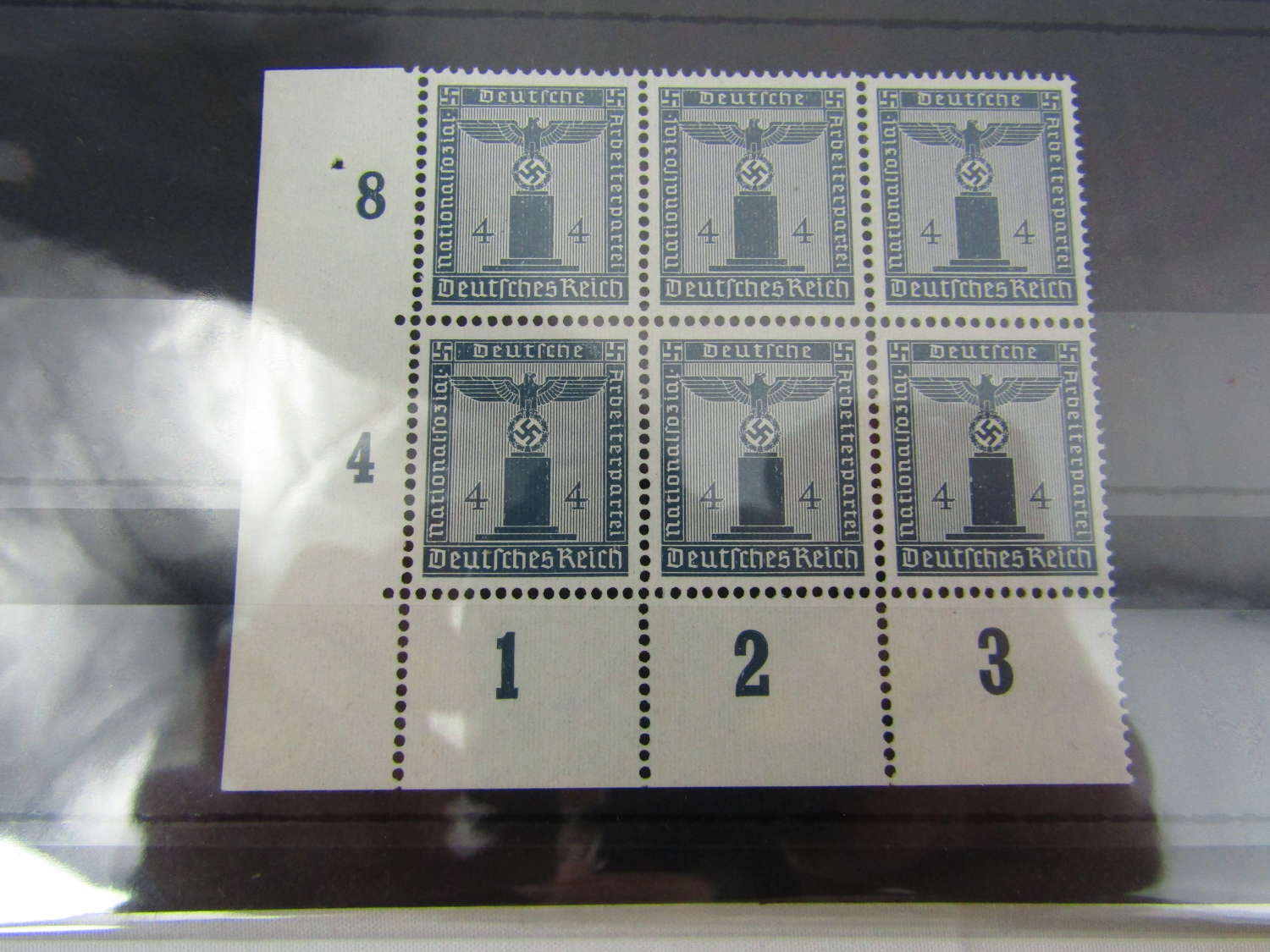 WW2 German Block Of Six Stamps