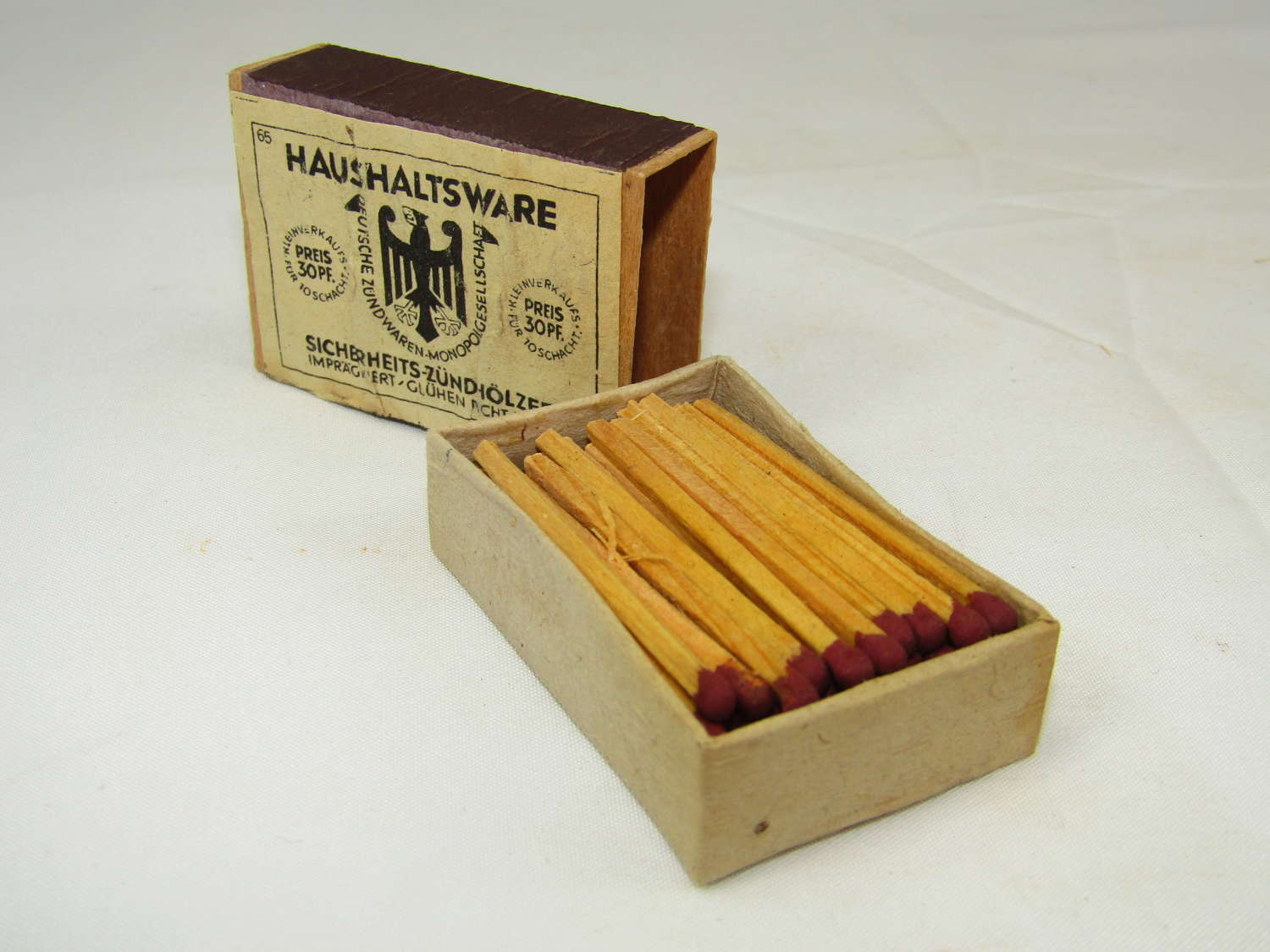 WW2 German Match Box With Contents
