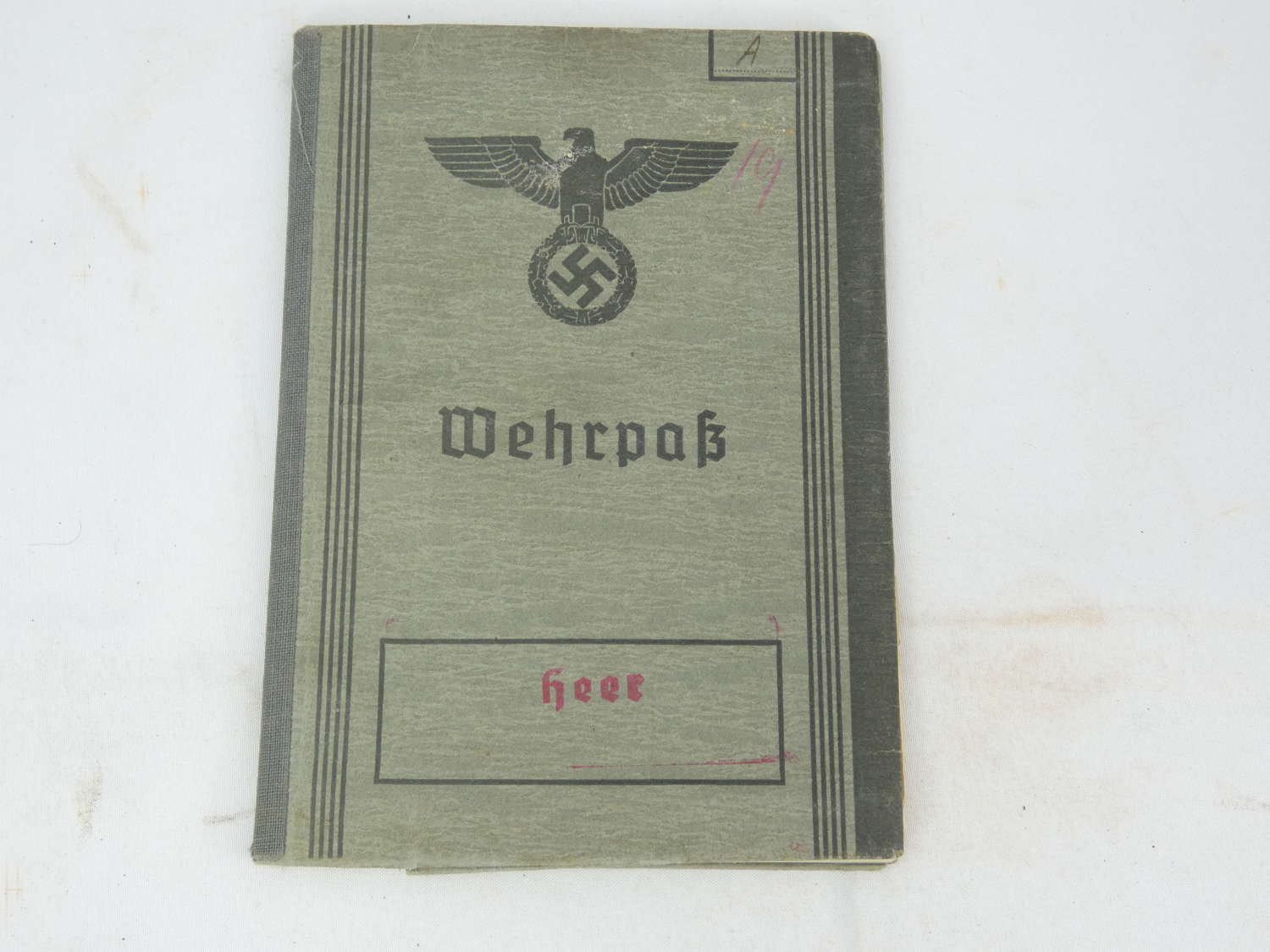 WW2 German Wehrpass To Otto Karl Albrecht, Stettin Poland, Landwehr 1
