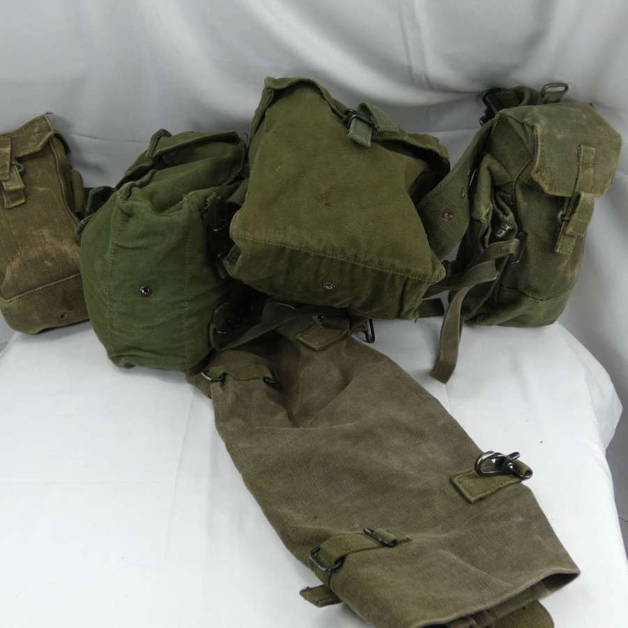 British Post War Army Full Webbing Kit With Belt