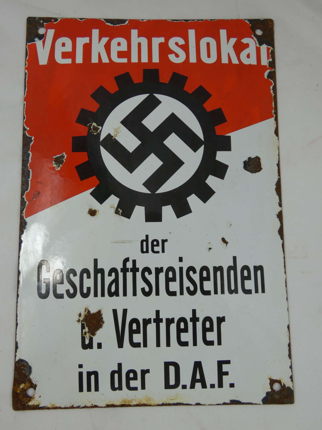 WW2 German D.A.F. Building Sign.