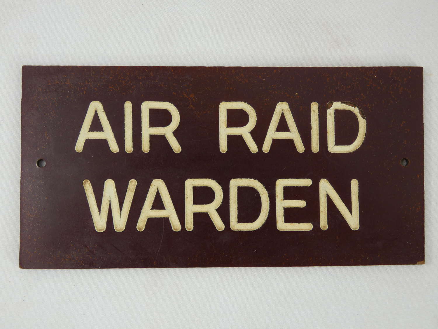 WW2 British Air Raid Wardens Door Plaque