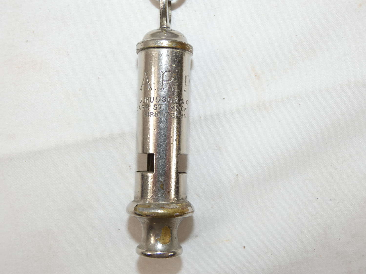 Good Original WW2 ARP Marked Whistle And Chain
