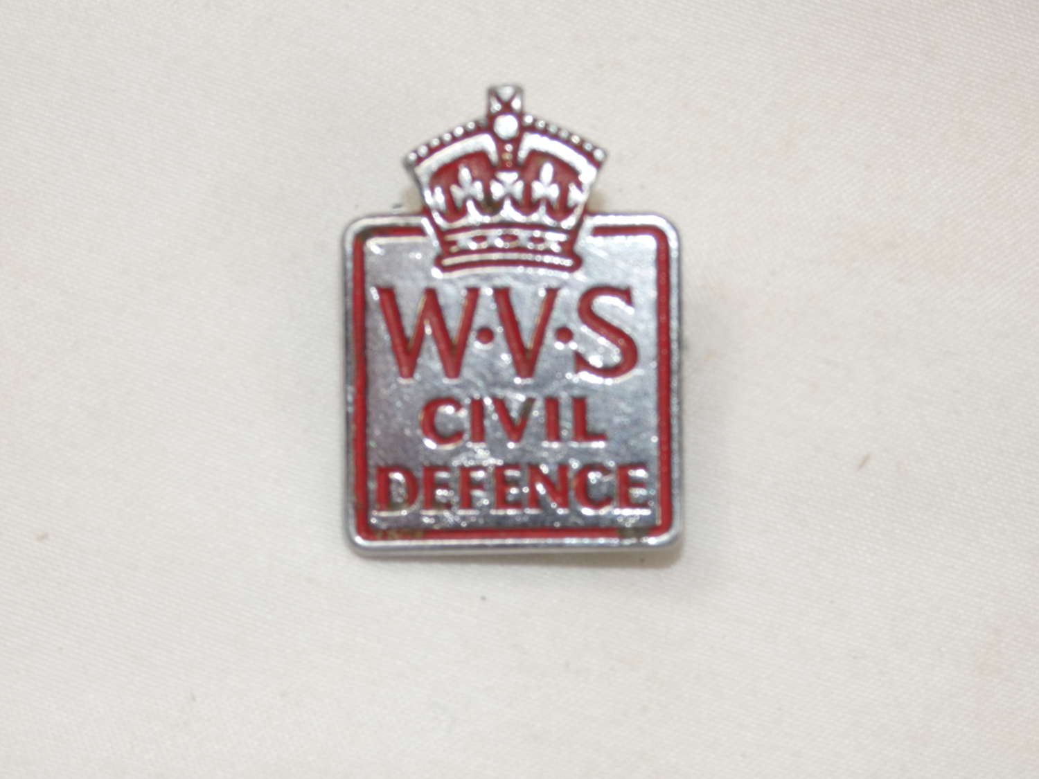 WW2 British WVS Civil Defence Cap / Breast Badge
