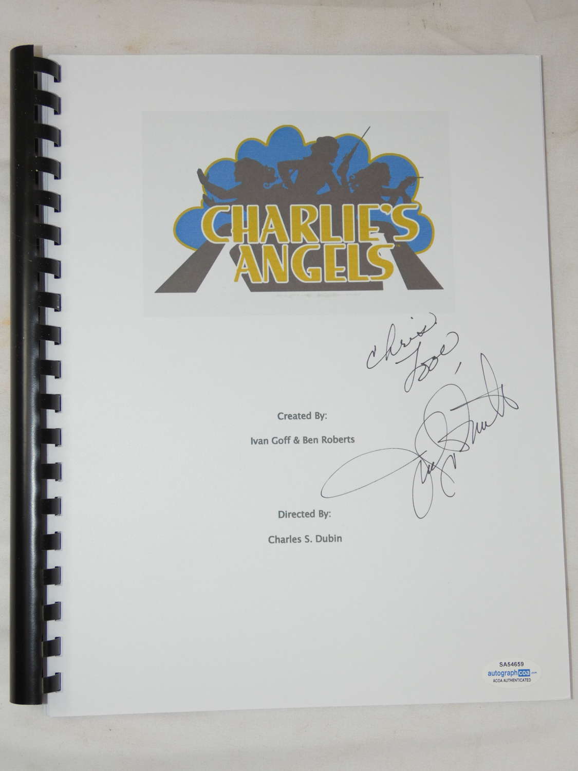 Jaclyn Smith ( Kelly Garrett ) 1977 Autograph Script, Charlie's Angels