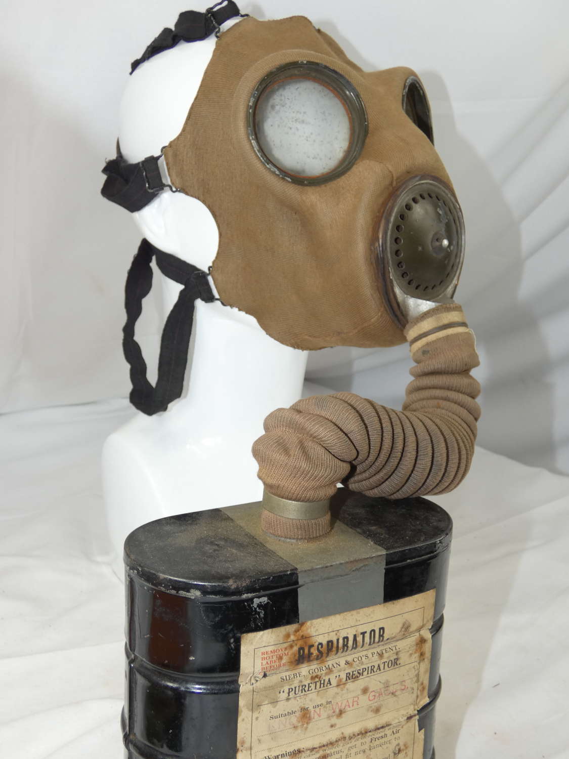 WW2 British Army Rare Gas Mask And Bag