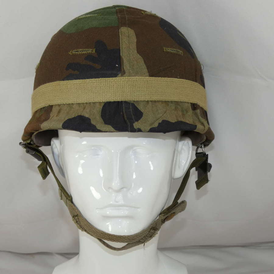 U.S. Army 1980s M1 Helmet And Woodland Cover