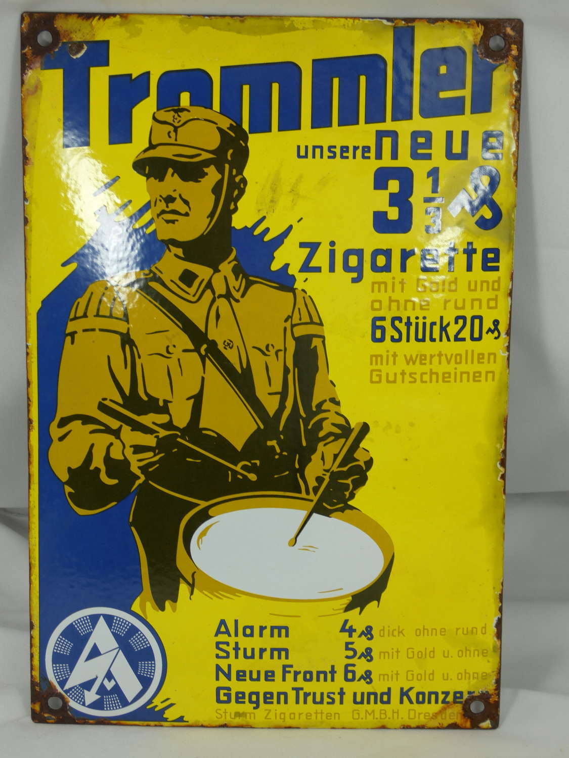 WW2 German Cigarette Advert Sign