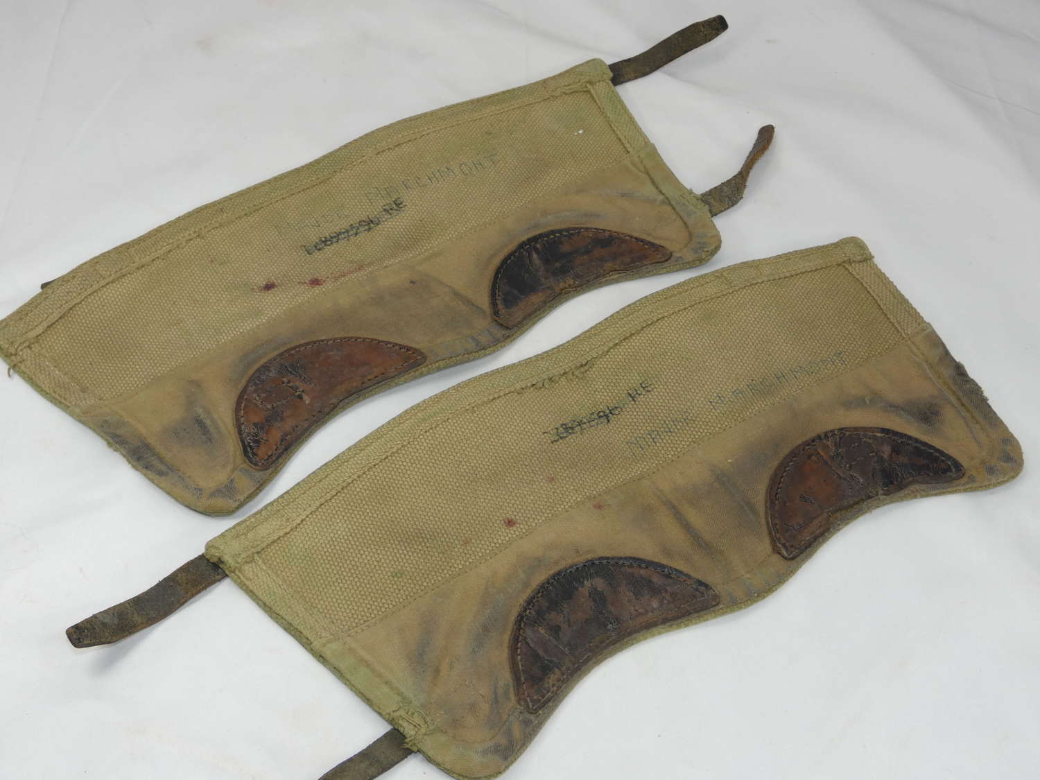 WW2 British Gaiters - With Owners Name