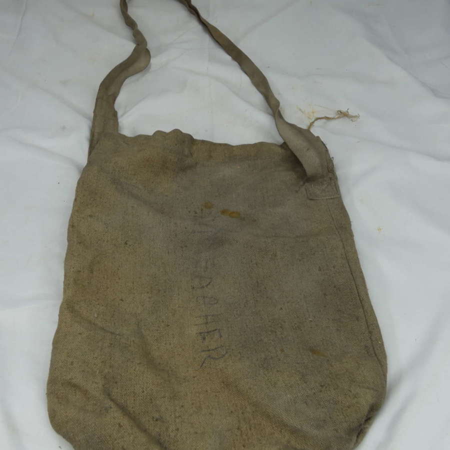 WW2 British Civilian Gas Mask Carry Bag Dated 1937