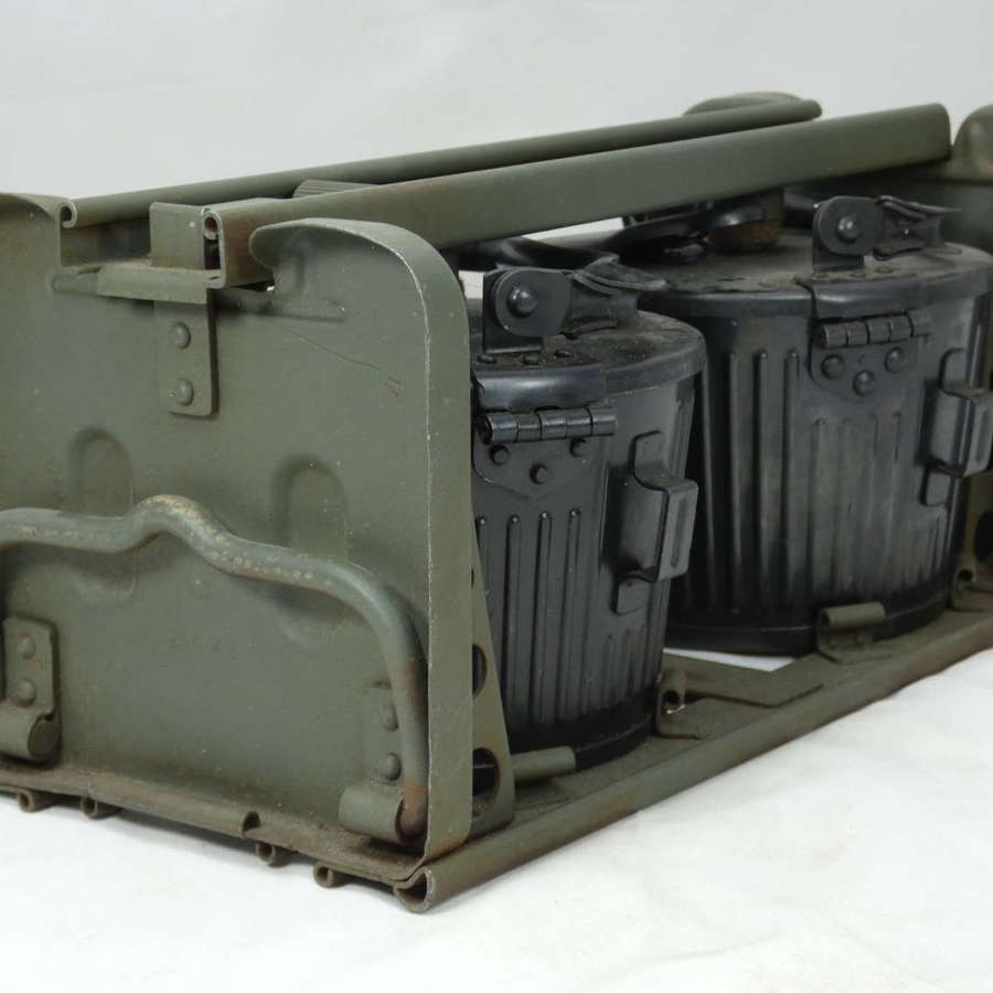 WW2 German MG34/MG42 Drum Magazines And Carrier Dated 1942