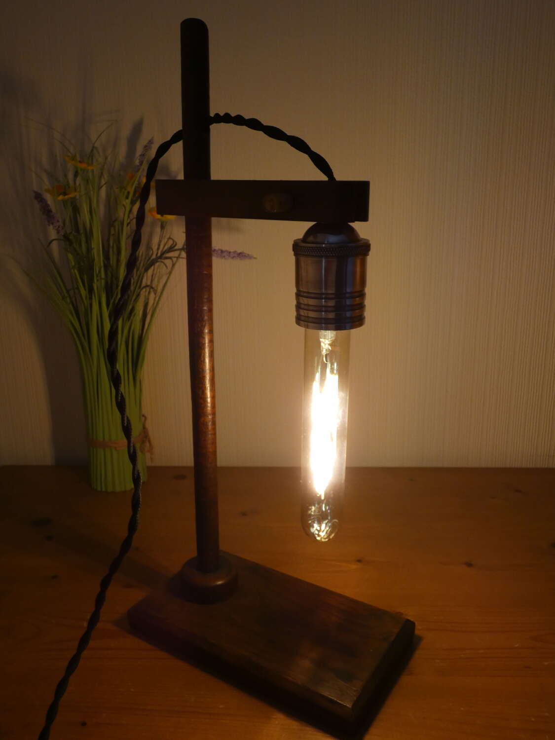 Vintage Science Set Up Lamp Stand