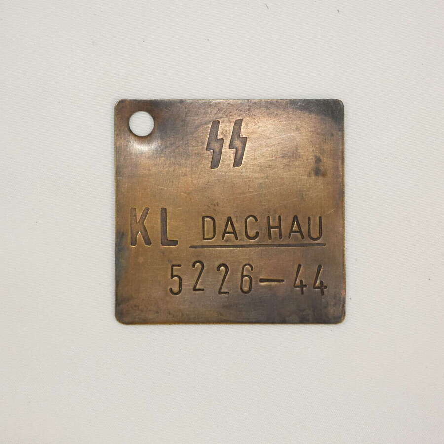 WW2 German SS Tag From Dachau Concentration Camp