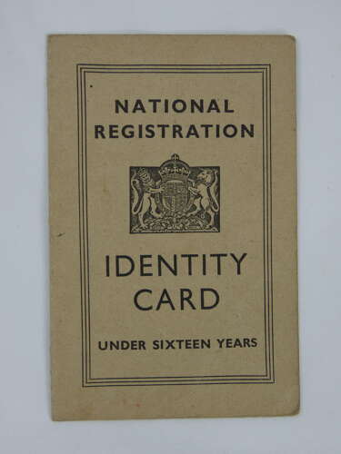 WW2 British Childs Identity Card