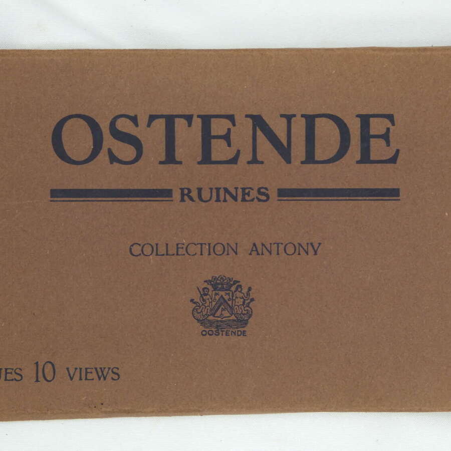 WW1 Post Cards In Paper Wallet Of Ostende Belgium