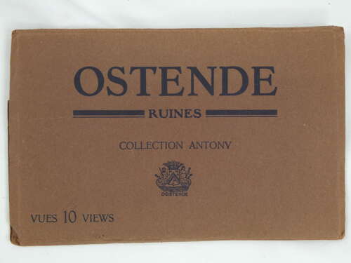 WW1 Post Cards In Paper Wallet Of Ostende Belgium