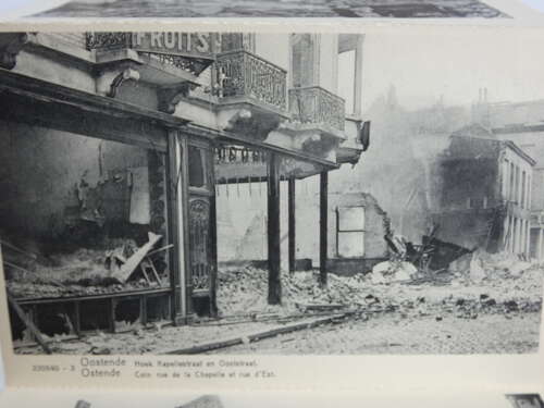 WW1 Post Cards In Paper Wallet Of Ostende Belgium