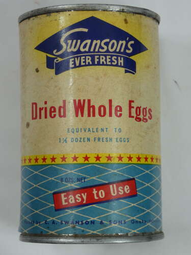 WW2 Dried Eggs In A Tin, Full Contents