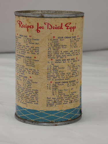 WW2 Dried Eggs In A Tin, Full Contents