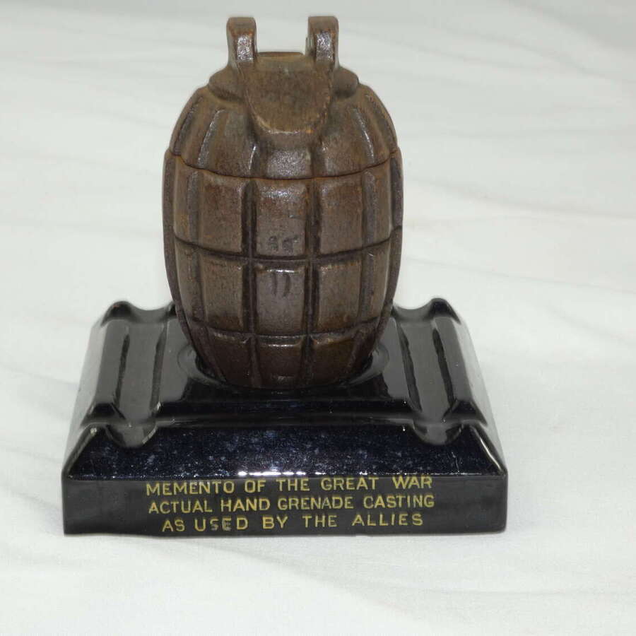 WW1 Memento Mounted Ink Well