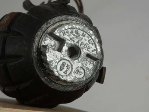 WW2 British No36 Mills Cut-Away Grenade Made Into A Pen Holder