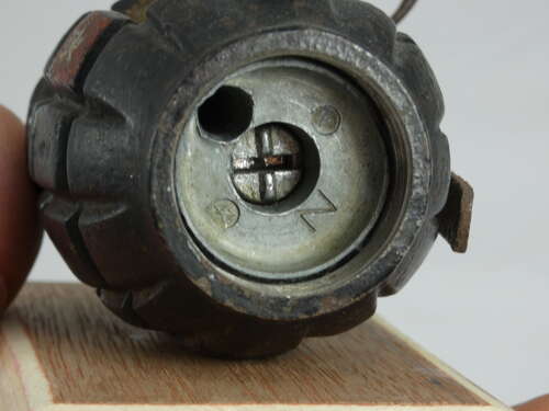 WW2 British No36 Mills Cut-Away Grenade Made Into A Pen Holder