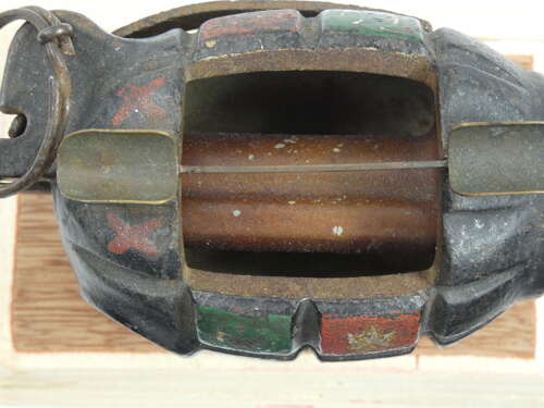 WW2 British No36 Mills Cut-Away Grenade Made Into A Pen Holder