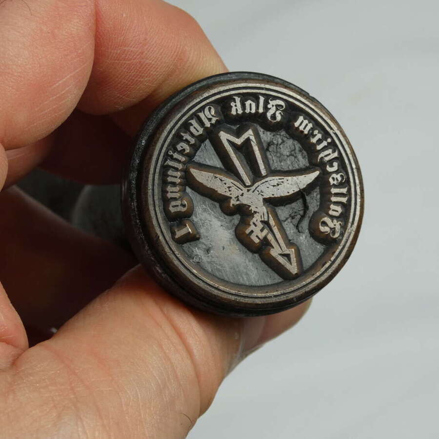 WW2 German Luftwaffe Official Document Ink Stamper