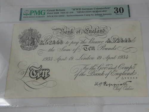 WW2 German Concentration Camp Counterfeit British Bank Note
