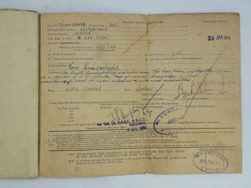 WW2 British Soldiers Release Book