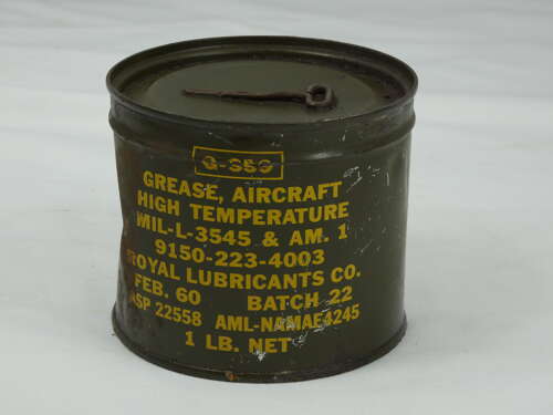 1960 Unopened Tin Of High Temperature Grease