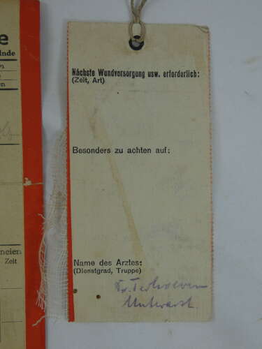 Original WW2 German Wounded Casualty Tags - Documents Heer, Kriegsmarine, Luftwaffe