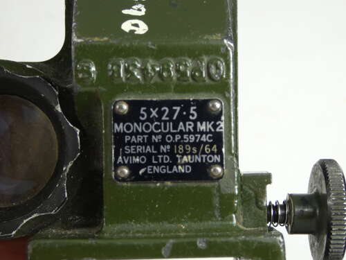 British Post War Gun Sight Monocular