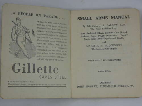 WW2 British Home Guard Small Arms Training Manual