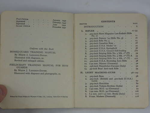 WW2 British Home Guard Small Arms Training Manual