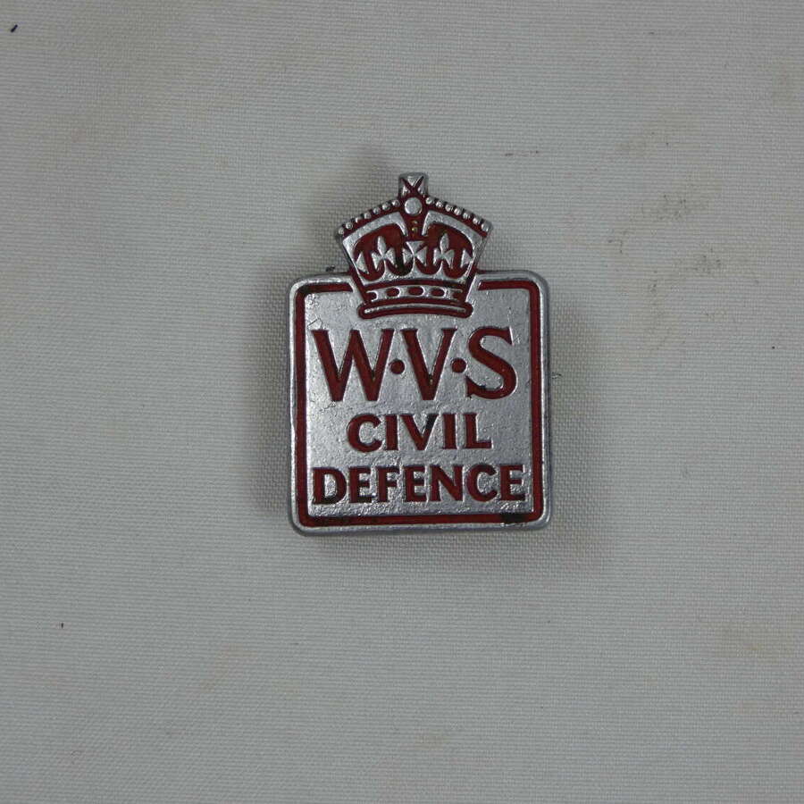 WW2 British W.V.S. Civil Defence Cap / Breast Badge