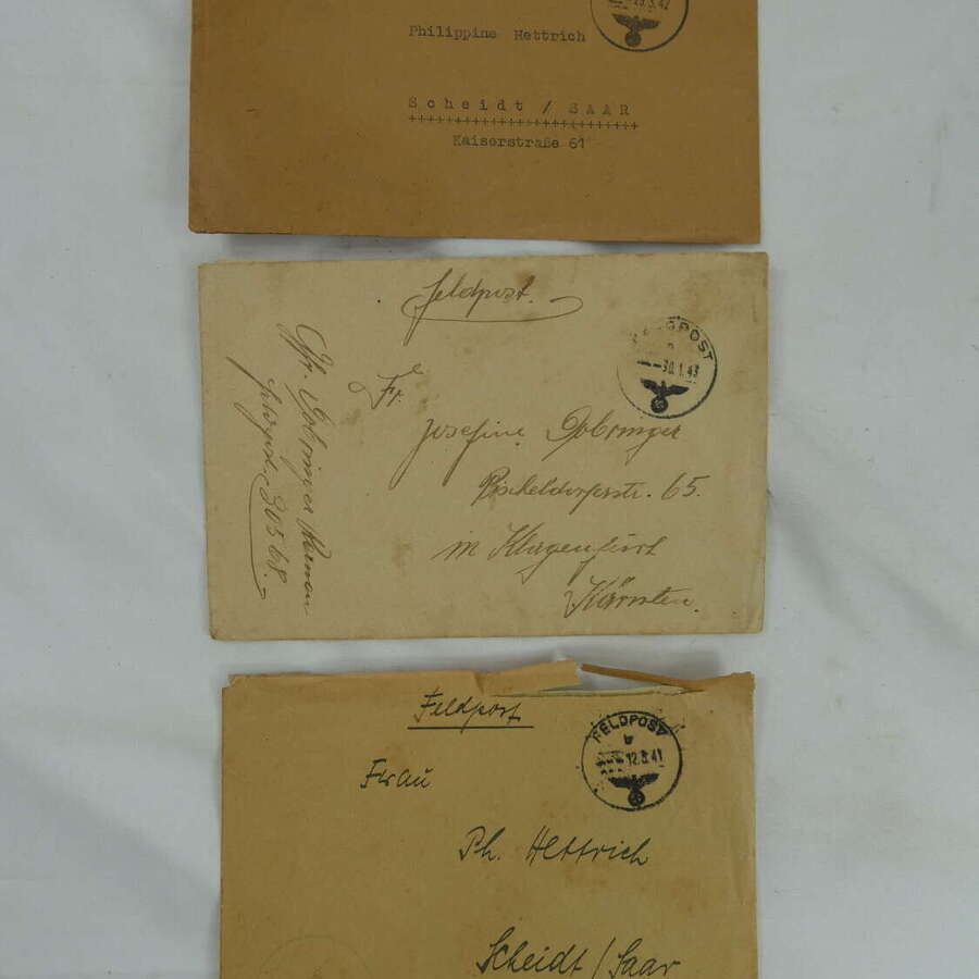 WW2 German Field  Post Letters With There Envelopes