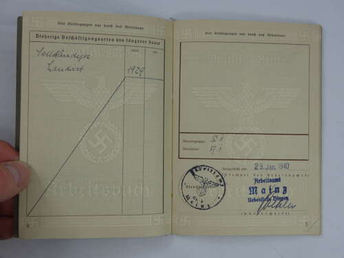 WW2 German Arbeitsbuch