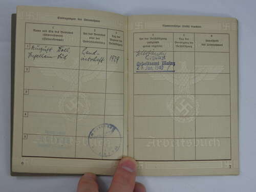 WW2 German Arbeitsbuch