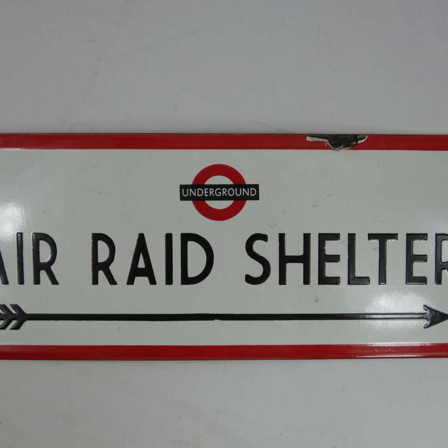 WW2 London Underground Shelter Direction Sign