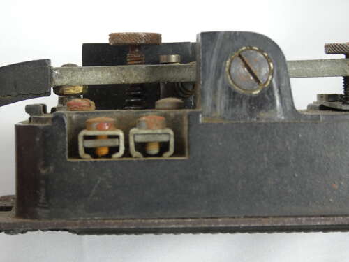 WW2 German Luftwaffe T2 Morse Code Telegraph Key With Headphones