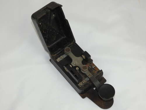 WW2 German Luftwaffe T2 Morse Code Telegraph Key With Headphones