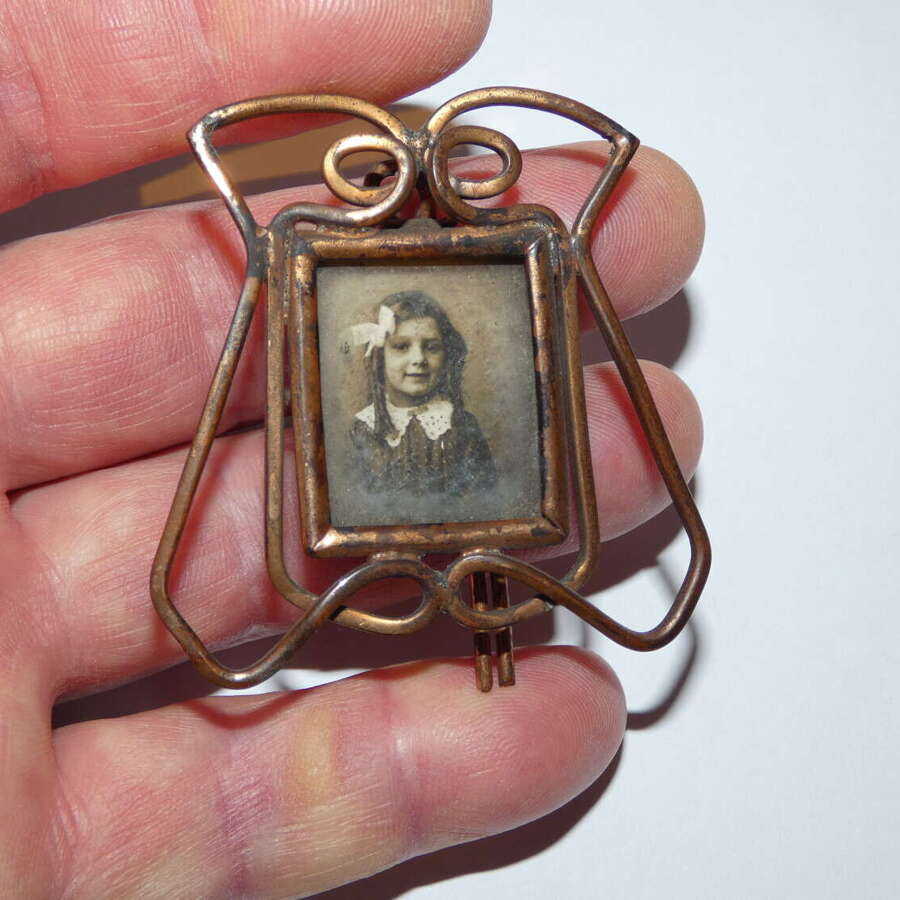Victorian Miniature Photo In Frame