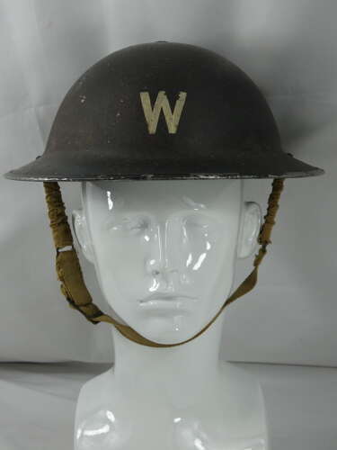 Rare WW2 British Wardens Helmet, W Both Sides