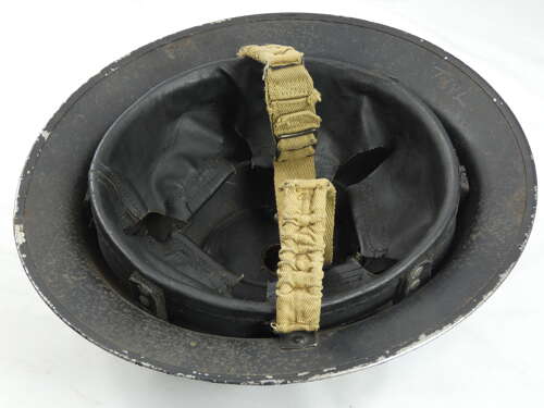 Rare WW2 British Wardens Helmet, W Both Sides
