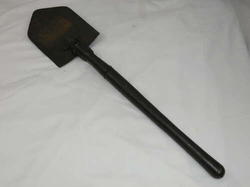 U.S. Vietnam War Folding Shovel With Its Canvas Carrier