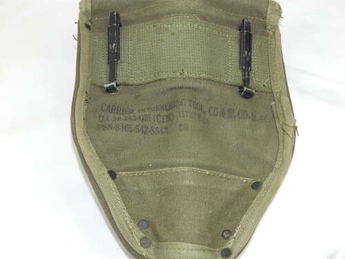 U.S. Vietnam War Folding Shovel With Its Canvas Carrier
