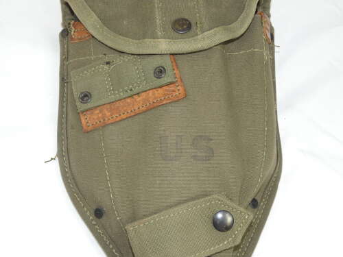 U.S. Vietnam War Folding Shovel With Its Canvas Carrier