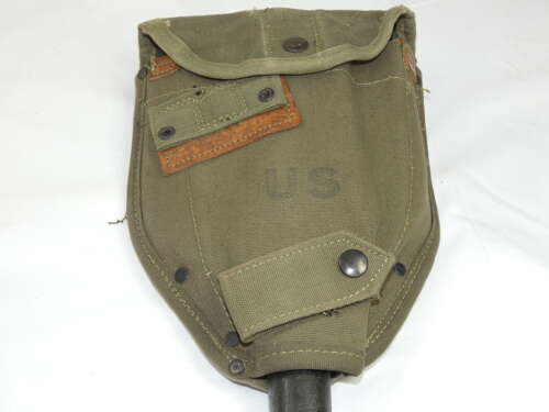 U.S. Vietnam War Folding Shovel With Its Canvas Carrier