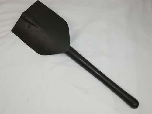 U.S. Vietnam War Folding Shovel With Its Canvas Carrier